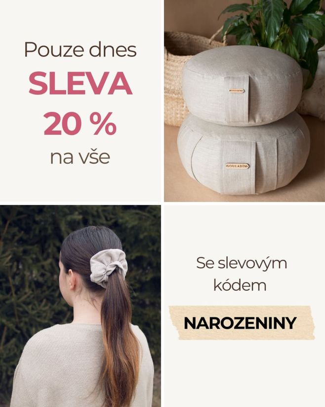 SLEVA 20 % na vše 🎉 Jen dnes 20. 5. máte možnost získat 20% slevu na celý e-shop www.souladim.cz. Stačí zadat kód...